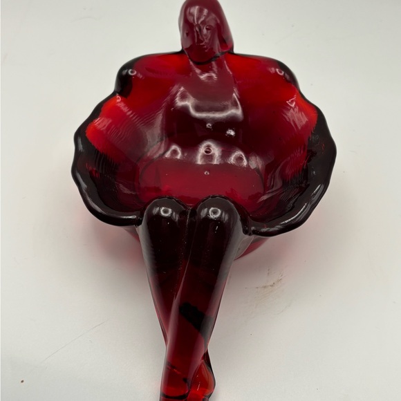 Mosser Glass Other - Elegant Red Glass Bathing Beauty Soap/Trinket Dish